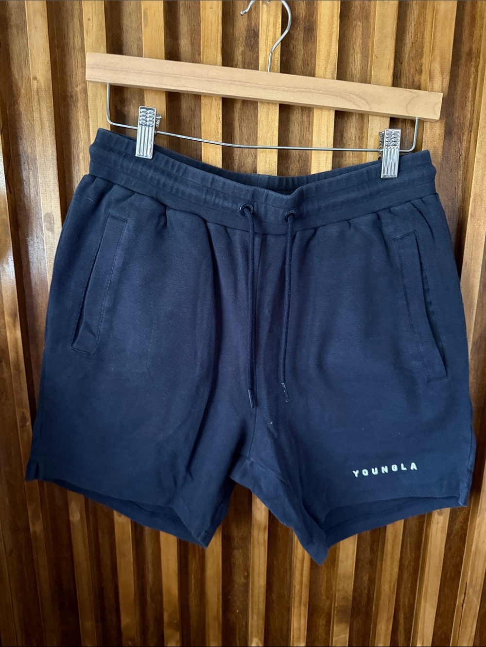 YoungLA Pull on Cotton Athletic Sweat Short. M